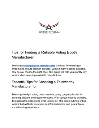 Tips for Finding a Reliable Voting Booth Manufacturer