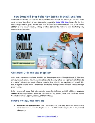 How Goats Milk Soap Helps Fight Eczema