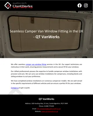 Seamless Camper Van Window Fitting in the UK - QT VanWerks