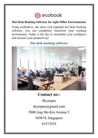 Hot Desk Booking Software for Agile Office Environments