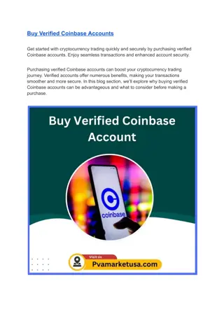 Buy verified Coinbase accounts - 100% verified, safe & fast