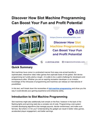 Discover How Slot Machine Programming Can Boost Your Fun and Profit Potential