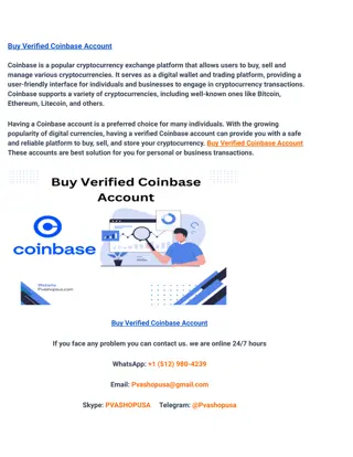 Buy Verified Coinbase Anew