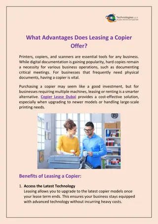 What Advantages Does Leasing a Copier Offer?