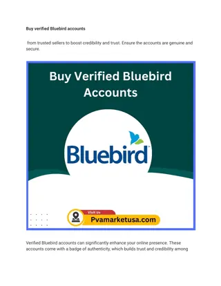 Buy verified Bluebird accounts market