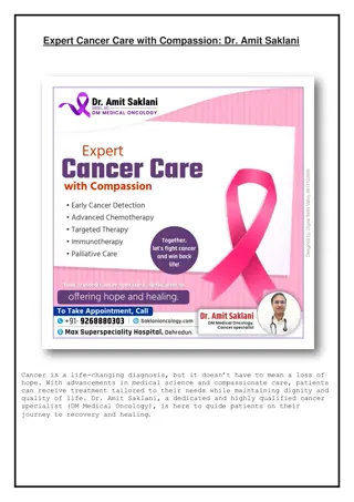 Expert Cancer Care with Compassion: Dr. Amit Saklani