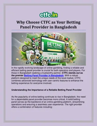 CTFC: Your No.1 Betting Panel Provider in Bangladesh