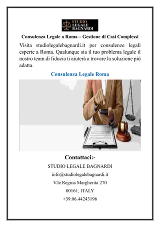 Consulenza Legale a Roma – Gestione di Casi Complessi