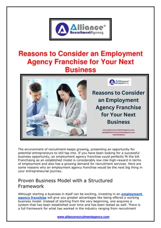 Reasons to Consider an Employment Agency Franchise for Your Next Business