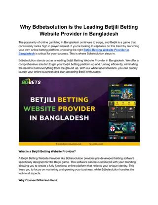 Betjili Betting Website Provider in Bangladesh