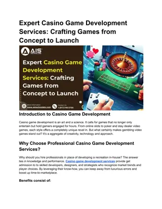 Expert Casino Game Development Services_ Crafting Games from Concept to Launch