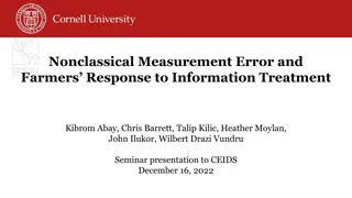 Nonclassical Measurement Error in Farmers' Responses to Information Treatments