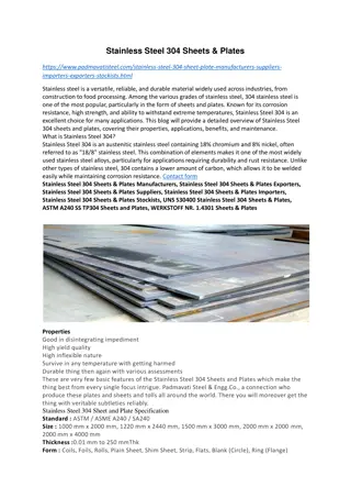 Stainless Steel 304 Sheets