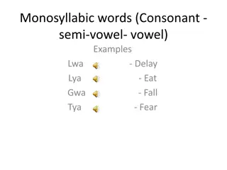 Monosyllabic and Polysyllabic Words in Luganda