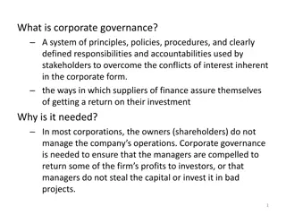 Corporate Governance: Principles, Objectives, and Duties