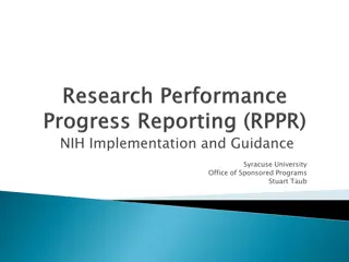 Streamlining Research Progress Reporting for NIH Awards