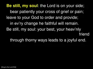 Be Still, My Soul: Finding Peace and Hope in God's Faithfulness