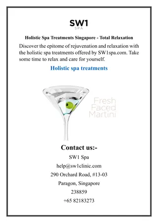 Holistic Spa Treatments Singapore - Total Relaxation