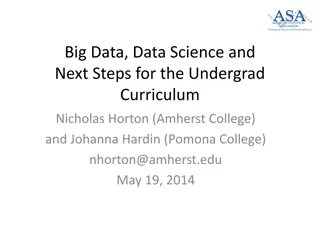 Big Data, Data Science, and Undergrad Curriculum Evolution