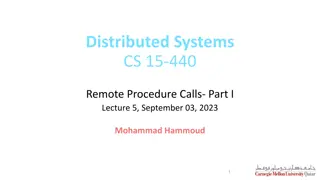 Distributed Systems: Remote Procedure Calls and Communication Paradigms