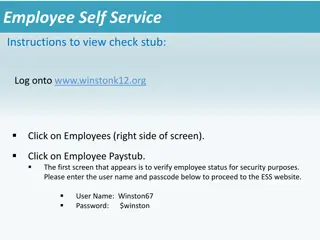 Employee Self-Service Instructions for Viewing Pay Stubs at Winston K12