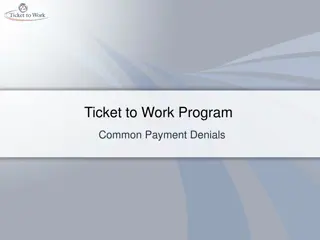 Common Payment Denials in the Ticket to Work Program