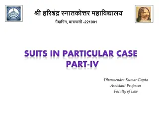 Suits In Particular Case - Legal Procedures for Partnerships in India