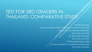 Comparative Study of Math Test for 3rd Graders in Thailand