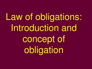 The Concept of Obligations in Law