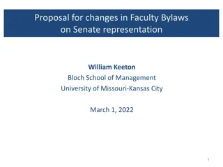 Proposed Changes in Faculty Senate Representation Bylaws at UMKC