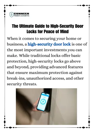 The Ultimate Guide to High-Security Door Locks for Peace of Mind