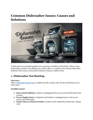 Common Dishwasher Issues_ Causes and Solutions