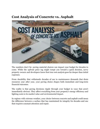 Cost Analysis of Concrete vs. Asphalt