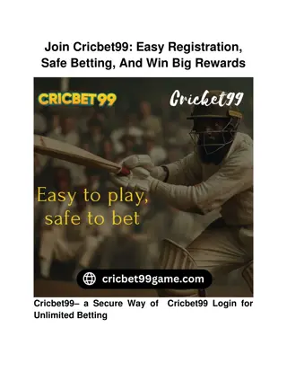 Join Cricbet99_ Easy Registration, Safe Betting, And Win Big Rewards