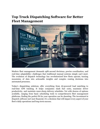 Top Truck Dispatching Software for Better Fleet Management