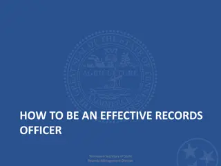 Effective Records Officer Guidelines by Tennessee Secretary of State