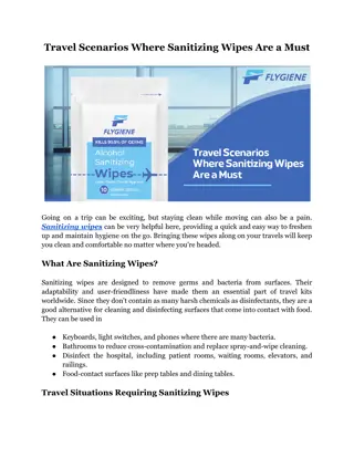 Travel Scenarios Where Sanitizing Wipes Are a Must