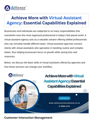 Achieve More with Virtual Assistant Agency Essential Capabilities Explained