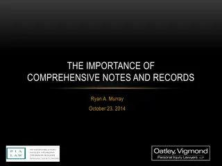 Importance of Comprehensive Notes and Records in Health Care