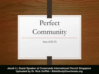 Living in Community: Acts 4:32-35 Reflection