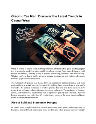 Graphic Tee Men_ Discover the Latest Trends in Casual Wear