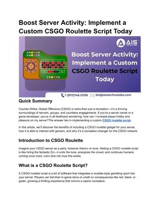 Boost Server Activity_ Implement a Custom CSGO Roulette Script Today