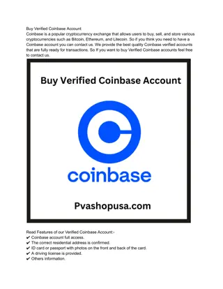 Buy Verified Coinbase Account