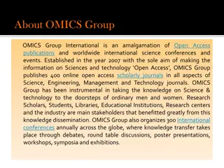 OMICS Group International: Pioneering Open Access Journals and Scientific Events