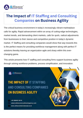 The Impact of IT Staffing and Consulting Companies on Business Agility