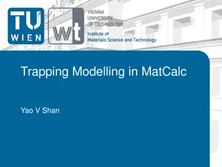 Trapping Modelling in MatCalc: Understanding Gibbs Energy and Configurational Entropy