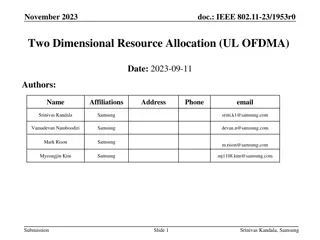 IEEE 802.11-23/1953r0 Two-Dimensional Resource Allocation (UL OFDMA)