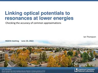 Exploring Optical Potentials and Resonances at Lower Energies