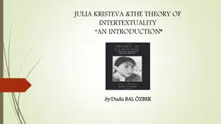 Julia Kristeva & the Theory of Intertextuality: An Introduction