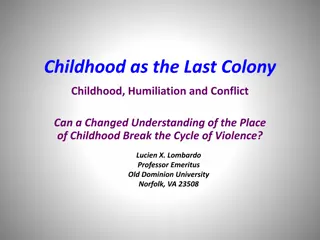 Redefining Childhood: Breaking the Cycle of Violence through Human Dignity